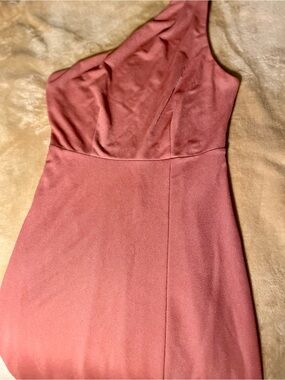 Birdy Grey One-Shoulder Rust Evening Dress